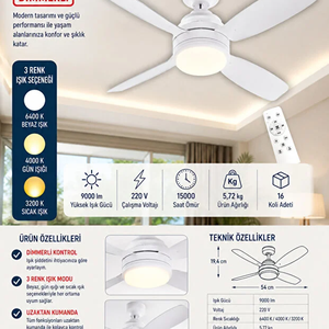 CATA Karayel CT-1155 82W LED Ceiling Fan