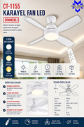 CATA Karayel CT-1155 82W LED Ceiling Fan