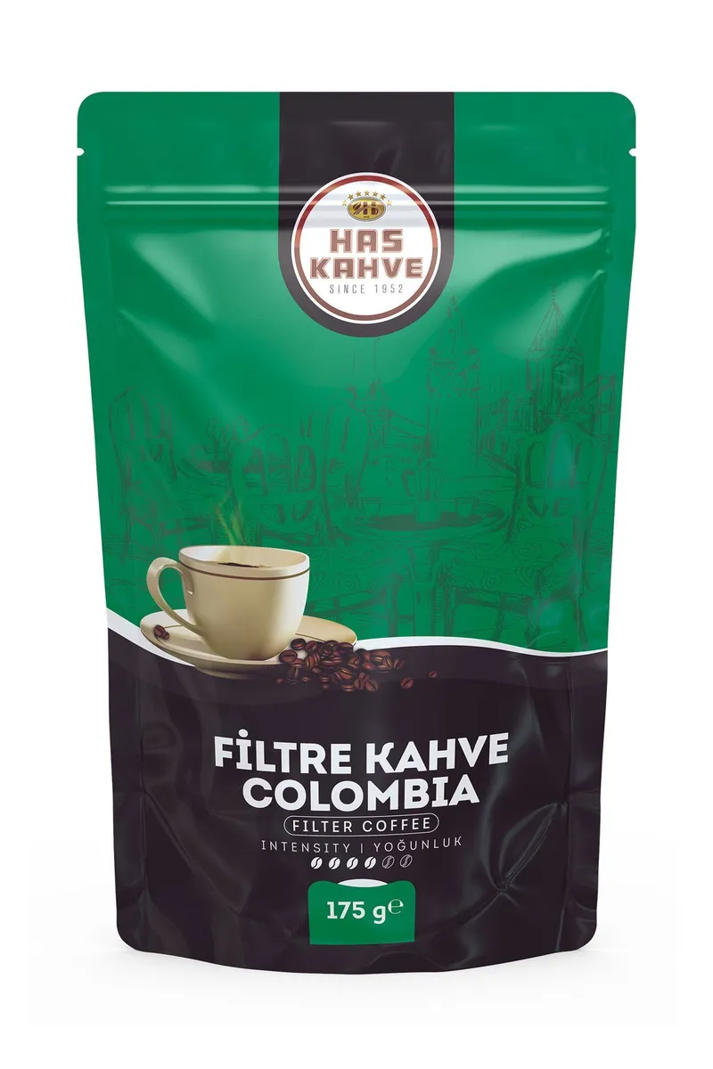 Colombia Filter 175 g Ground Coffee Doypack Package