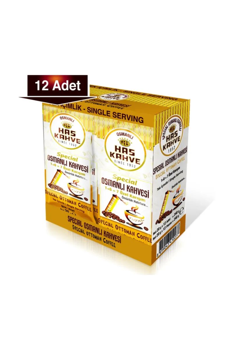 Single-Serve Special Ottoman Coffee, Pack of 12 * 20 g