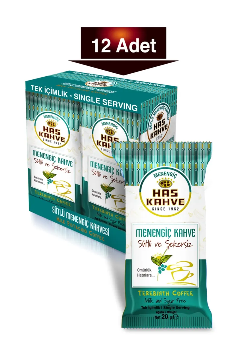 Single-Serve Menengiç Coffee with Milk, 12-Pack, 20 g