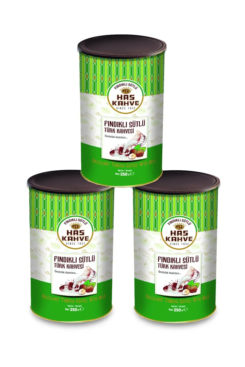 Has 3-Pack Hazelnut Turkish Coffee 3*250 g