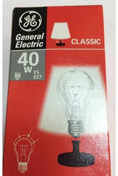 General Electric 40W 230V A60 E27 Incandescent Filament Bulb – Warm Yellow Light