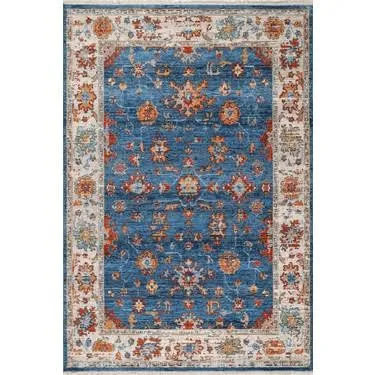 Almoss Vintage Halı 4177A Lacivert – 200 × 290 cm
